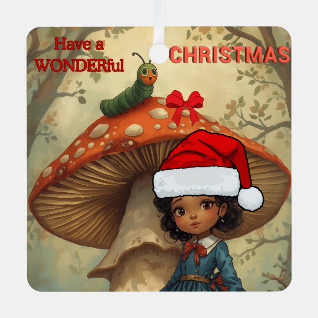 Ornement En Métal Alice in Wonderland Caterpillar Christmas Ornament (Recto)