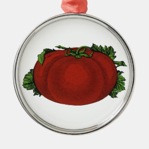 Ornement En Métal Aliments Anciens, Tomate Mûre, Légumes et Fruits