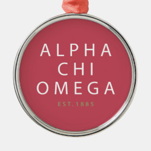 Ornement En Métal Alpha Chi Omega Établi en 1885