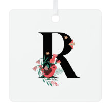 alphabet floral personnalisé, monogramme R