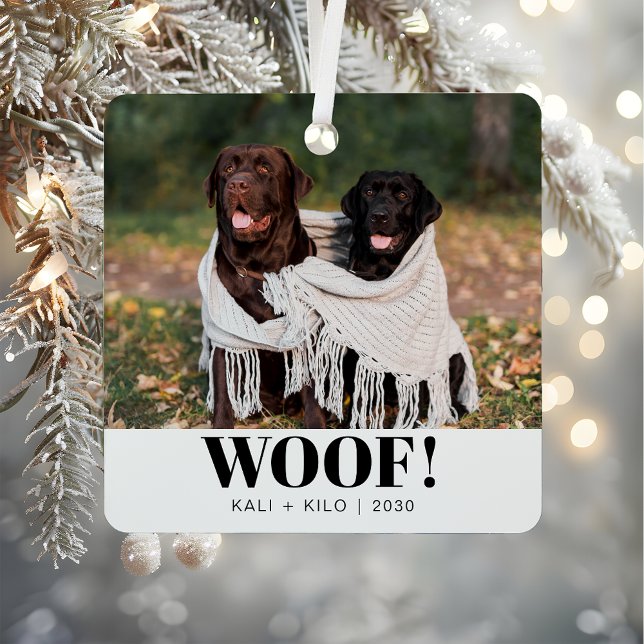 Ornement En Métal Amant chien drôle Noël photo mignon Personnalisé (Créateur téléchargé)