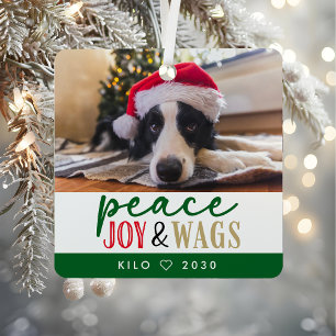 Ornement En Métal Amant chien drôle Noël photo mignon Personnalisé