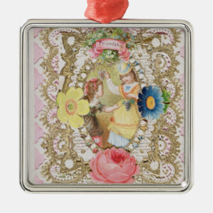 Ornement En Métal Amitié, carte de Valentine, c.1870 (litho o de