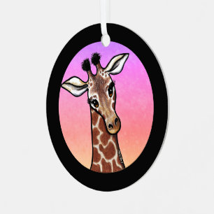 Ornement En Métal Amoureux de girafes KiniArt