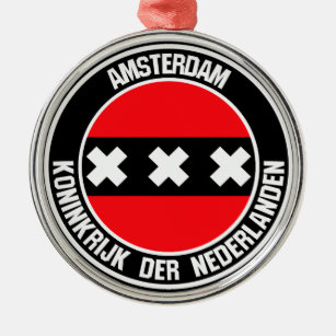 Ornement En Métal Amsterdam Round Emblem