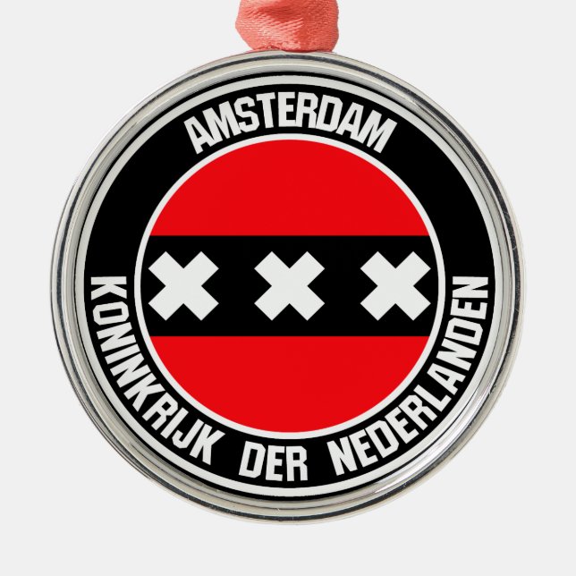 Ornement En Métal Amsterdam Round Emblem (Devant)