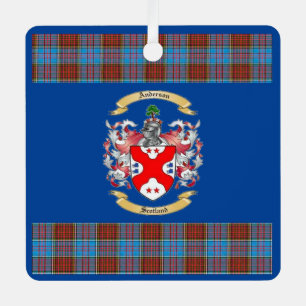 Ornement En Métal Anderson Crest avec Anderson Tartan*