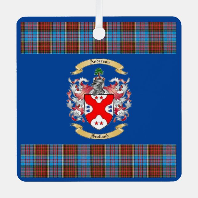 Ornement En Métal Anderson Crest avec Anderson Tartan* (Recto)