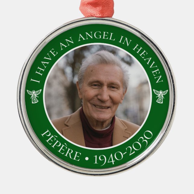 Ornement En Métal Angel au Ciel Pépère Photo (Devant)