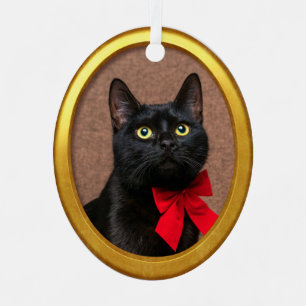 Ornement En Métal Animal Keepsaké Or moderne Customisé photo Oval