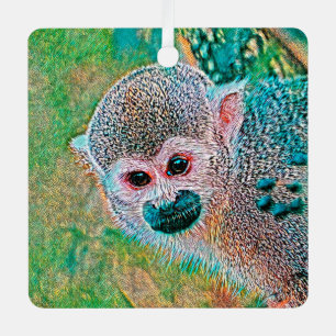 Ornement En Métal AnimalMix_Singe_010