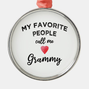 Ornement En Métal Appellez-moi GRAMMY Grand-mère classique affectueu
