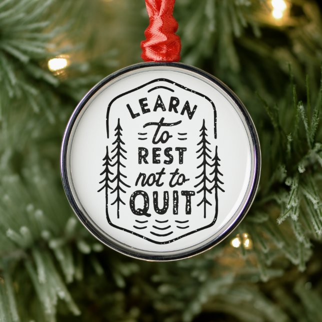 Ornement En Métal Apprendre à ne pas arrêter de citer des motivation (Arbre)