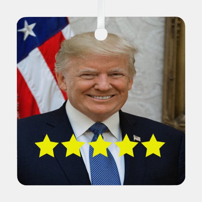 Ornement En Métal Approbation du président Donald Trump (Recto)