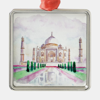 Ornement En Métal Aquarelle le Taj Mahal