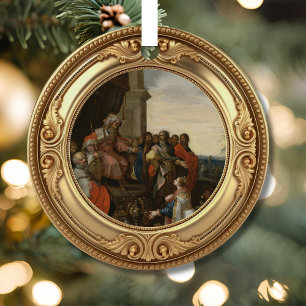 Ornement En Métal Arbre de Jessé roi Salomon reine de Saba Biblique