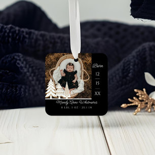 Ornement En Métal Arbre de Noël à feuillage persistant Baby Birth St