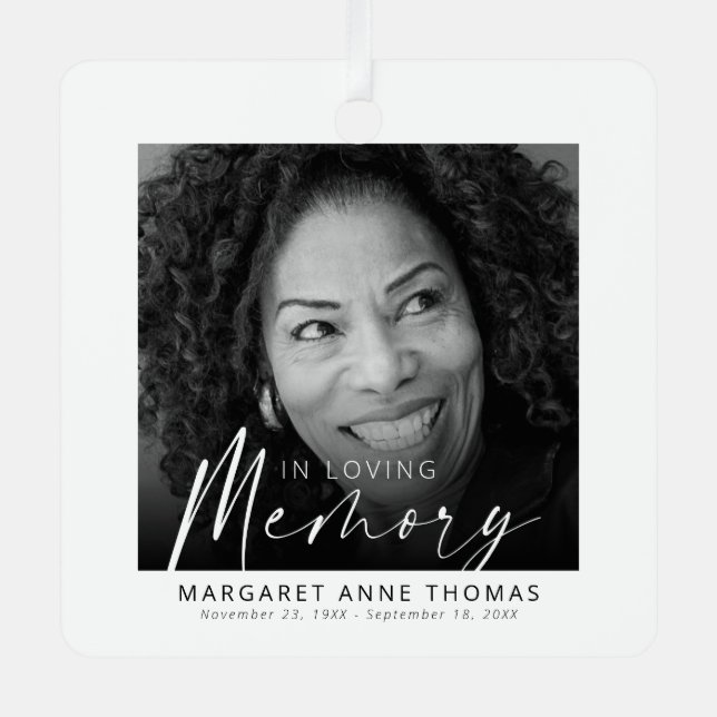 Ornement En Métal Arbre de Noël commémoratif moderne (Recto)