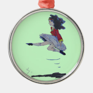 Ornement En Métal Arbre de Noël irlandais de fille de bande dessin