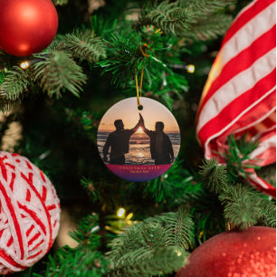 Ornement En Métal Arc en ciel foncé Yuletide personnalisée