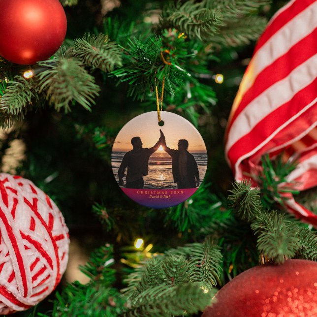 Ornement En Métal Arc en ciel foncé Yuletide personnalisée (Créateur téléchargé)