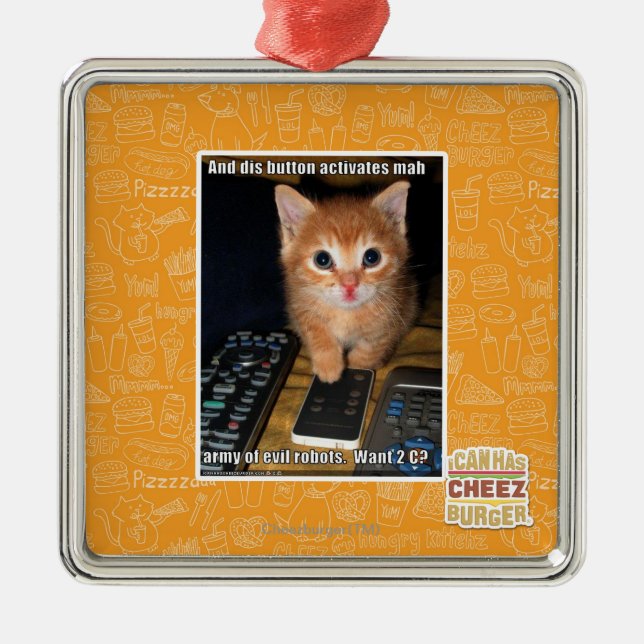 Ornement En Métal Armée des robots mauvais (Devant)