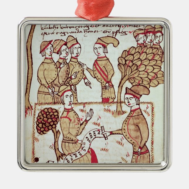 Ornement En Métal Arpenteur avec ses travailleurs (Devant)