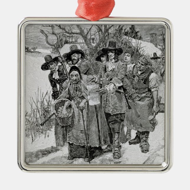 Ornement En Métal Arrêter une sorcière (Devant)