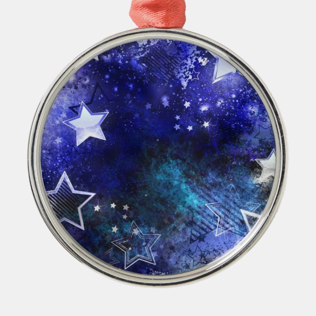 Ornement En Métal Arrière - plan spatial avec étoiles (Devant)