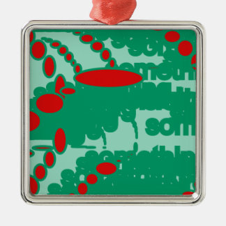 Ornement En Métal art abstrait rouge et vert 1123