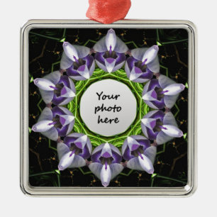 Ornement En Métal Art de kaléidoscope de mandala floral pourpre