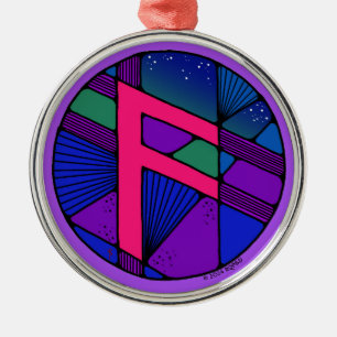 Ornement En Métal Art Nouveau Ansuz Rune d'inspiration