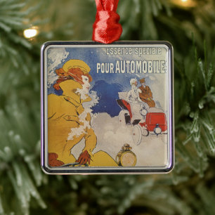 Ornement En Métal Art Nouveau vintage, Benzo Moteur par Jules Cheret