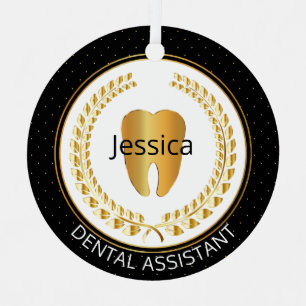 Ornement En Métal Assistant 🦷 dentaire, Hygiéniste, Étudiant - 