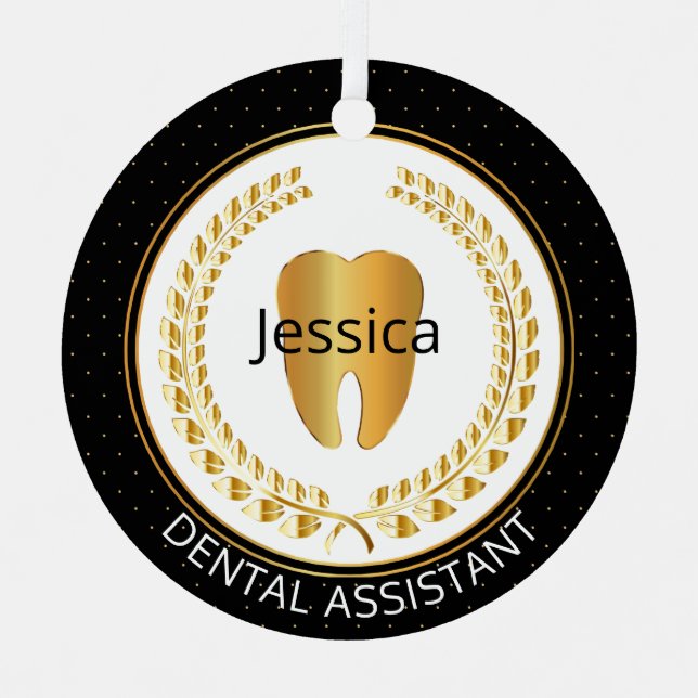Ornement En Métal Assistant 🦷 dentaire, Hygiéniste, Étudiant - Un c (Recto)