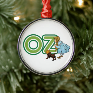 Ornement En Métal Assistant vintage de Oz Dorothy Toto avec BIG Lett