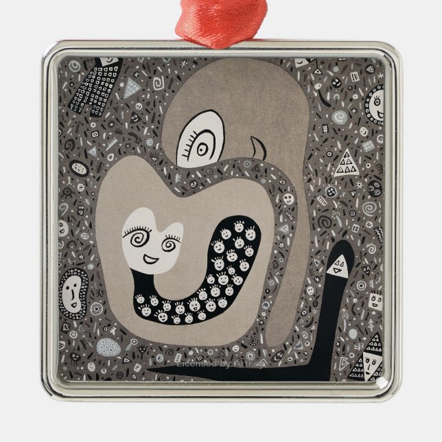 Ornement En Métal Attendre un bébé (Devant)