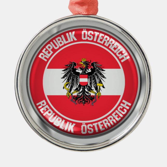 Ornement En Métal Austria Round Emblem (Devant)