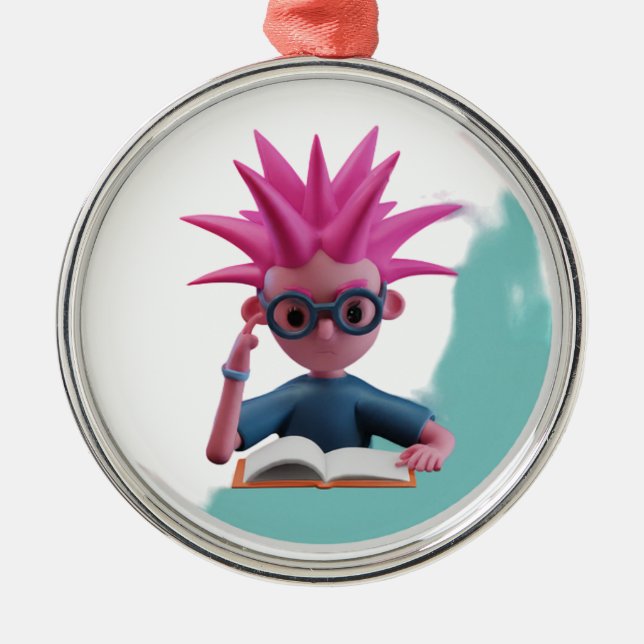 Ornement En Métal Autocollants pour garçons 3D (Devant)