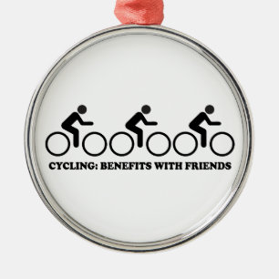 Ornement En Métal Avantages du cyclisme avec des amis