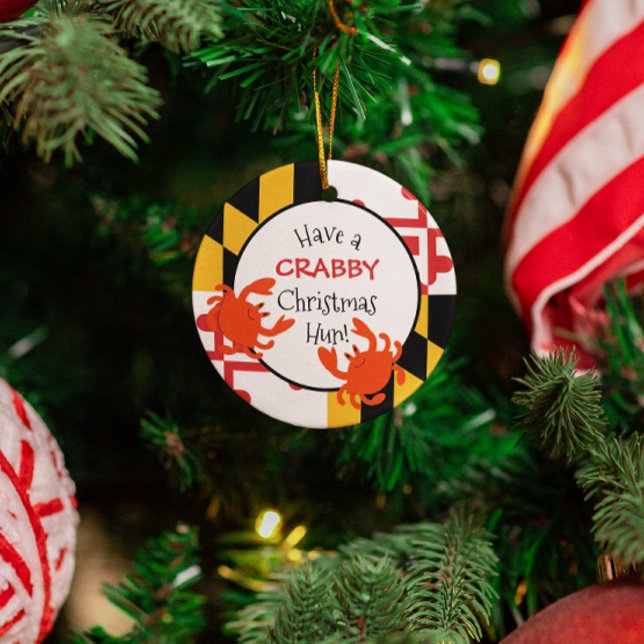 Ornement En Métal Ayez un crabby Noël Hun Personnalisé (Créateur téléchargé)