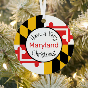 Ornement En Métal Ayez un très Maryland Christmas Hun personnalisé