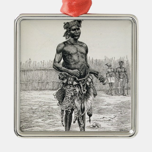 Ornement En Métal Azandeh Binsa ou docteur de sorcière (Devant)