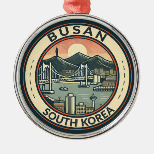 Ornement En Métal Badge d'art de voyage Busan South Korea Bridge