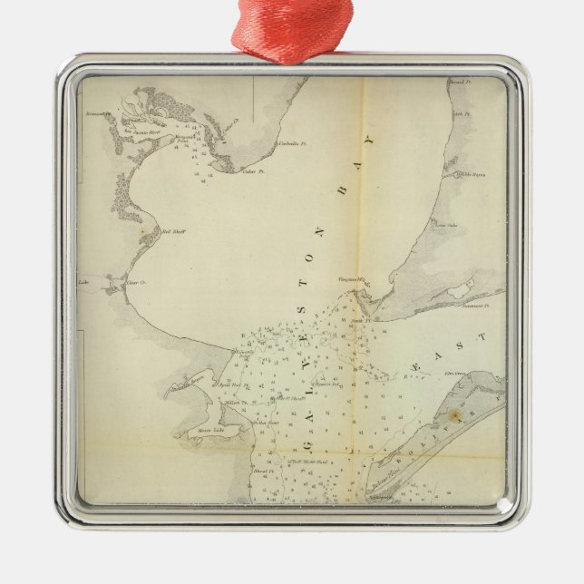 Ornement En Métal Baie de Galveston, le Texas (Devant)