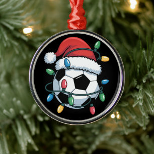 Ornement En Métal Ballon de football de Noël Sports Joueur de footba