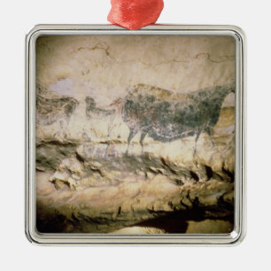 Ornement En Métal Basculez la peinture d'une vache noire, c.17000