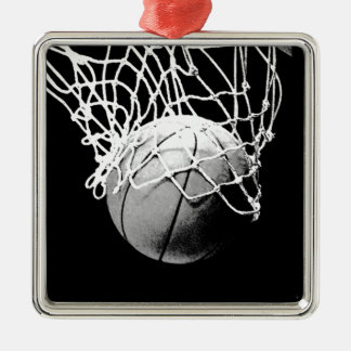 Ornement En Métal Basket-ball noir et blanc