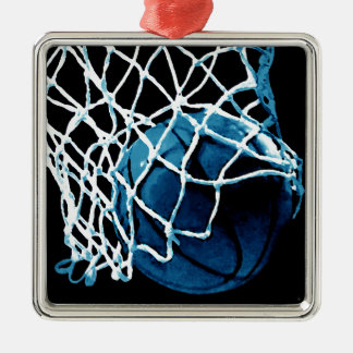 Ornement En Métal Basket bleu