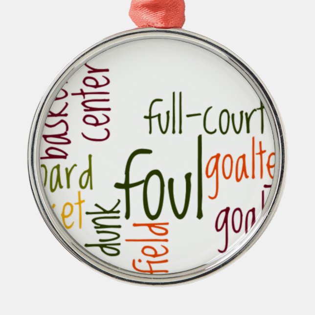 Ornement En Métal Basketball Game Beautiful texte extraordinaire cit (Devant)